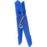 Wasknijpers ophang mandje/bakje - zwart - met 48x plastic knijpers