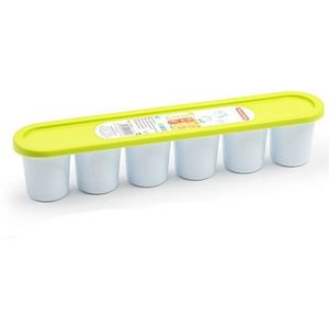 Forte Plastics Grote ijsblokjes/ijsklontjes vormen - met deksel - groen - 30 x 6 cm - XXL