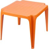 Sunnydays Kinderstoelen 4x met tafeltje set - buiten/binnen - oranje - kunststof