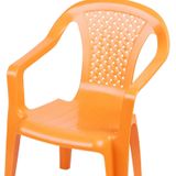 Sunnydays Kinderstoelen 4x met tafeltje set - buiten/binnen - oranje - kunststof