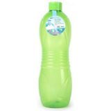 Plasticforte Drinkfles/waterfles/bidon - 3x - 1500 ml - transparant/groen - kunststof