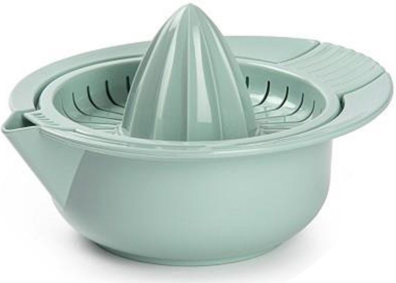 Plasticforte Sinaasappelpers/citruspers - Handmatig - kunststof - 18 x 10 cm - mintgroen