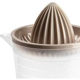 Plasticforte Sinaasappelpers/citruspers - Handmatig - kunststof - 16 x 15 cm - beige