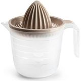 Plasticforte Sinaasappelpers/citruspers - Handmatig - kunststof - 16 x 15 cm - beige