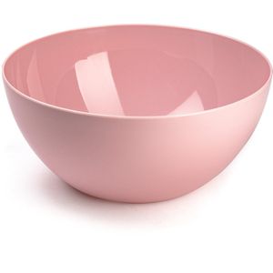 Plasticforte Serveerschaal/saladeschaal - D28 x H14 cm - kunststof - roze - 4500 ml