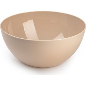 Plasticforte Serveerschaal/saladeschaal - D28 x H14 cm - kunststof - beige - 4500 ml