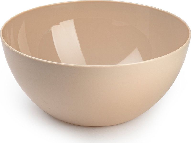 Plasticforte Serveerschaal/saladeschaal - D28 x H14 cm - kunststof - beige - 4500 ml