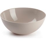 Plasticforte Serveerschaal/Saladeschaal - D25 x H10 cm - kunststof - beige - 2,5 liter