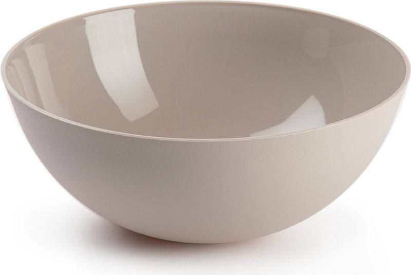 Plasticforte Serveerschaal/Saladeschaal - D25 x H10 cm - kunststof - beige - 2,5 liter