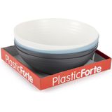 Plasticforte Serveerschaal/saladeschaal - D27 x H9 cm - kunststof - ijsblauw - 3200 ml