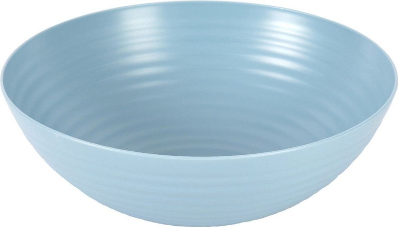 Plasticforte Serveerschaal/saladeschaal - D27 x H9 cm - kunststof - ijsblauw - 3200 ml