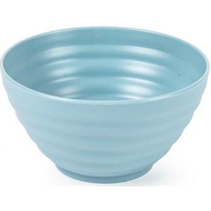 Plasticforte Kommetjes/schaaltjes - dessert/ontbijt - kunststof - D14 x 6.5 cm - ijsblauw