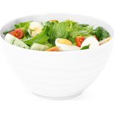 Plasticforte Kommetjes/schaaltjes - dessert/ontbijt - kunststof - D15 x 8 cm/840 ml - Ivoor wit