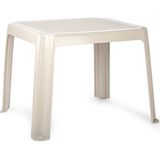 Forte Plastics Kinderstoelen 2x met tafeltje set - buiten/binnen - beige - kunststof - tuin meubels