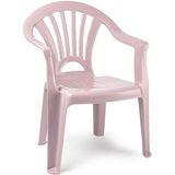 Kinderstoelen 2x met tafeltje set - buiten/binnen - roze - kunststof - Kinderstoelen