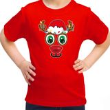 Bellatio Decorations - Kerst T-shirt - Rood - 100% Katoen