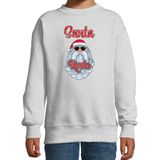 Bellatio Decorations - Santa Rocks - Kersttrui - Grijs - 80% Katoen/20% Polyester