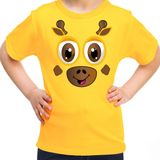 Bellatio Decorations dieren verkleed t-shirt kinderen - giraf gezicht - carnavalskleding - gee4 110
