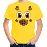 Bellatio Decorations dieren verkleed t-shirt kinderen - giraf gezicht - carnavalskleding - gee4 110