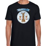 Bellatio Decorations fout kersttrui t-shirt heren - Rudolf - zwart - piemel penis