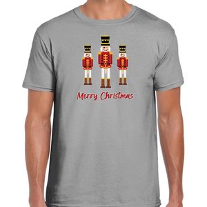 Bellatio Decorations fout kersttrui t-shirt heren - Notenkrakers - grijs - piemel penis