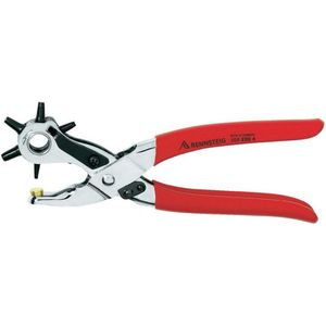 Gaatjestang - revolvertang - 6 ponspijpjes - staal - 21 cm