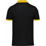 ProAct Poloshirt Sport Pro premium quality - zwart geel - mesh polyester stof - voor heren