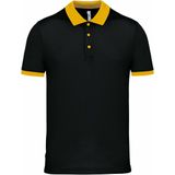ProAct Poloshirt Sport Pro premium quality - zwart geel - mesh polyester stof - voor heren