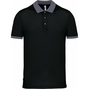 Proact Poloshirt Sport Pro premium quality - zwart grijs - mesh polyester stof - voor heren