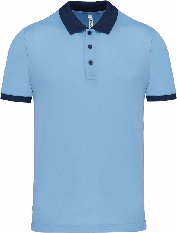 Proact Poloshirt Sport Pro premium quality - lichtblauw navy - mesh polyester stof - voor heren