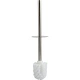 MSV Toiletborstel in houder/pedaalemmer set Moods - kunststof - taupe/beige