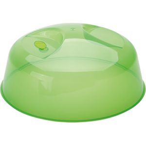 Magnetrondeksel/afdekschaal  - groen - kunststof - D26 x H11 cm - BPA-vrij - Magnetrondeksel