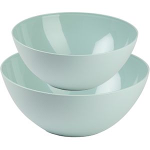 PlasticForte - Voedsel Serveerschalen Set - Mintgroen - Kunststof - 4x Stuks