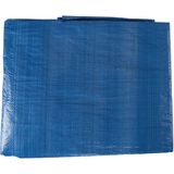 Silverline Afdekzeil/dekzeil - 2x - blauw - waterdicht - UV bestendig - kunststof 65 gr/m2 - 180 x 240 cm