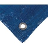 Silverline Afdekzeil/dekzeil - 2x - blauw - waterdicht - UV bestendig - kunststof 65 gr/m2 - 180 x 240 cm