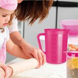 Juypal keuken maatbeker/mengbeker - kunststof - fuchsia roze - 1400 ml