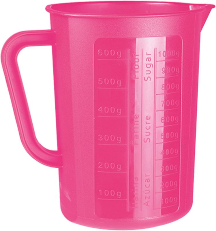 Juypal keuken maatbeker/mengbeker - kunststof - fuchsia roze - 1400 ml