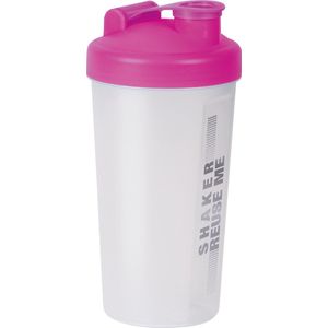 Juypal Shakebeker/shaker/bidon - 700 ml - roze - kunststof