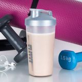 Juypal Shakebeker/shaker/bidon - 700 ml - grijs - kunststof