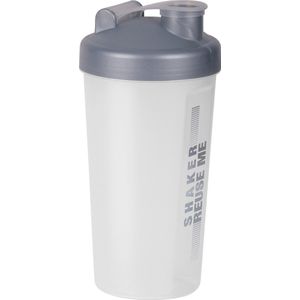 Juypal Shakebeker/shaker/bidon - 700 ml - grijs - kunststof