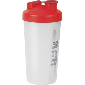 Juypal Shakebeker/shaker/bidon - 700 ml - rood - kunststof