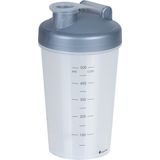 Juypal Shakebeker/shaker/bidon - 600 ml - grijs - kunststof