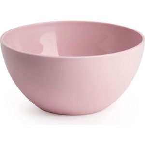 Plasticforte kommetjes/schaaltjes - dessert/ontbijt - kunststof - D14 x H6 cm - roze - BPA vrij