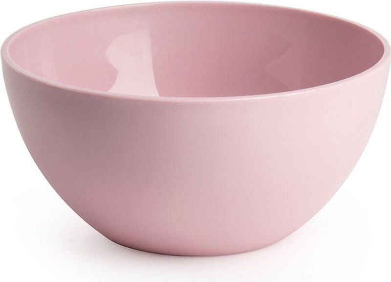 Plasticforte kommetjes/schaaltjes - dessert/ontbijt - kunststof - D14 x H6 cm - roze - BPA vrij