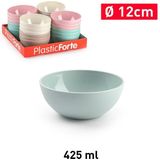 Plasticforte kommetjes/schaaltjes - dessert/ontbijt - kunststof - D12 x H5 cm - mintgroen - BPA vrij