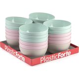 Plasticforte kommetjes/schaaltjes - dessert/ontbijt - kunststof - D12 x H5 cm - mintgroen - BPA vrij