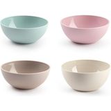 Plasticforte kommetjes/schaaltjes - dessert/ontbijt - kunststof - D12 x H5 cm - mintgroen - BPA vrij