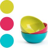 Plasticforte kommetjes/schaaltjes - dessert/ontbijt - kunststof - D12 x H5 cm - blauw - BPA vrij