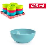 Plasticforte kommetjes/schaaltjes - dessert/ontbijt - kunststof - D12 x H5 cm - blauw - BPA vrij