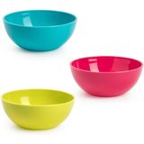 Plasticforte kommetjes/schaaltjes - dessert/ontbijt - kunststof - D12 x H5 cm - blauw - BPA vrij